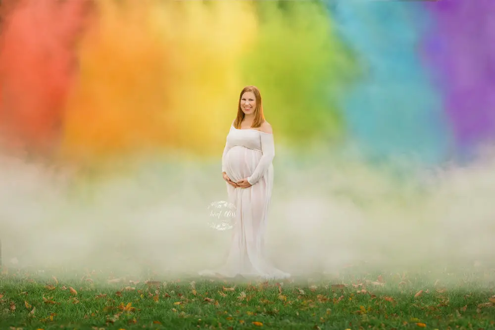 Rainbow Smoke Bombs | Rainbow Baby Announcement | Baby Journey