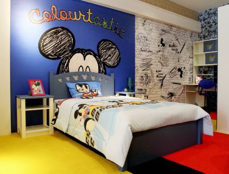 Mickey Mouse cartoon themed room - Toddler Boy Room Ideas - Baby Journey