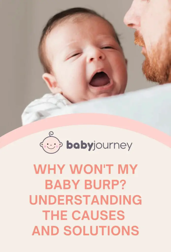 Alt text: Why Won't My Baby Burp? Understanding the Causes Pinterest Image - Baby Journey