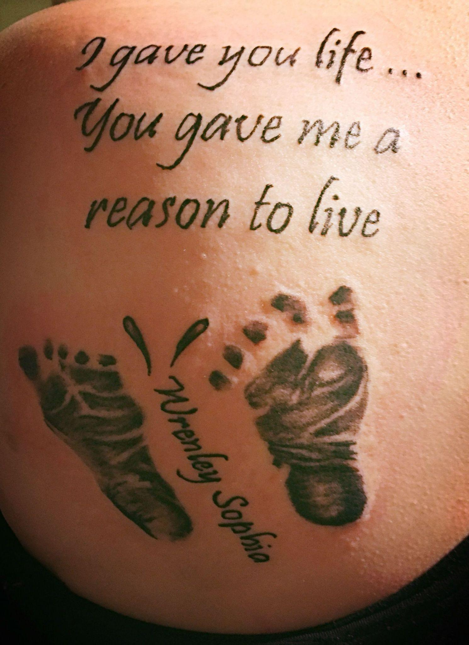Quote tattoo- Baby Footprint Tattoo - Baby Journey