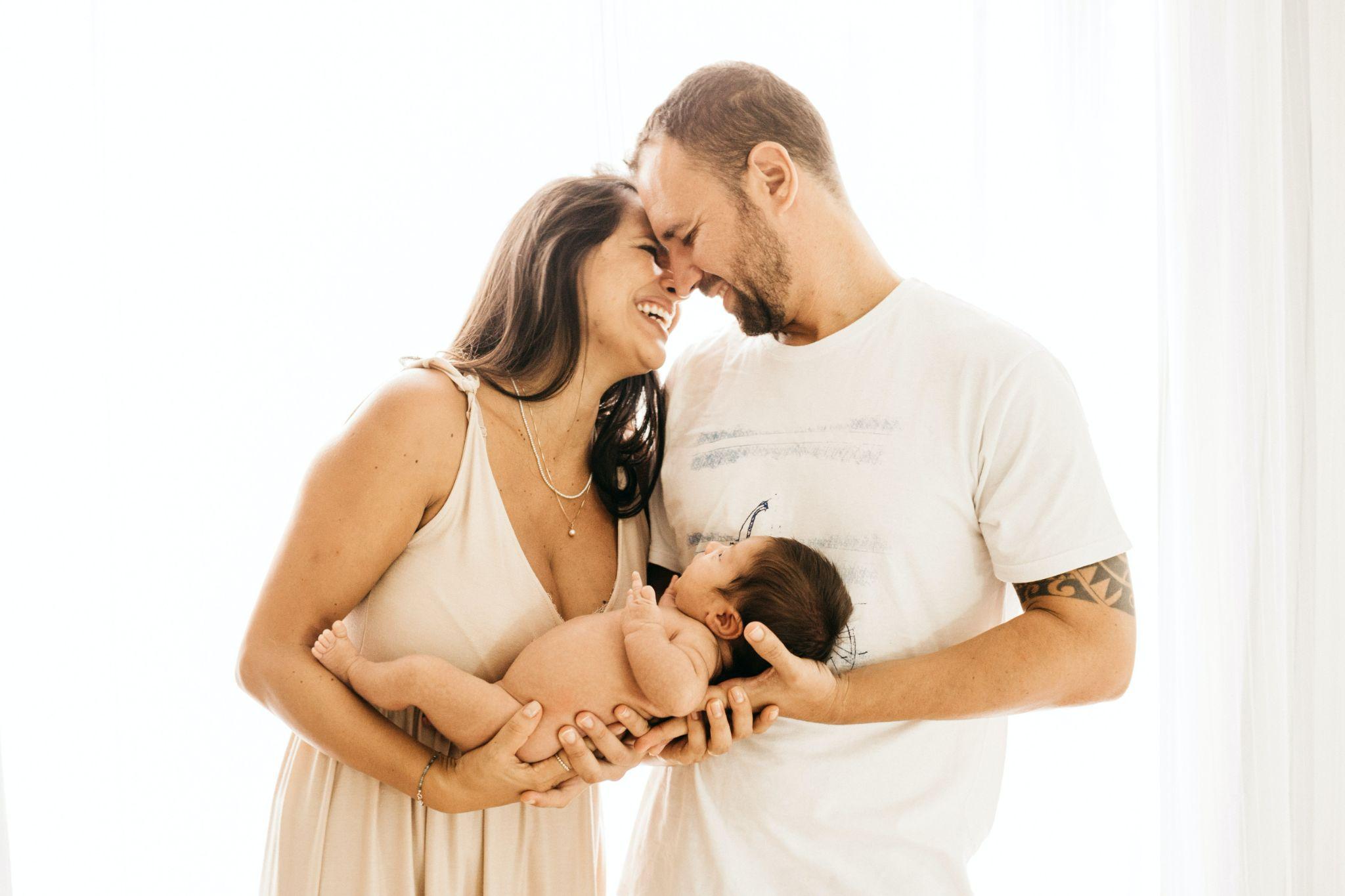 Happiness-filled family photo - Newborn Photoshoot - Baby Journey