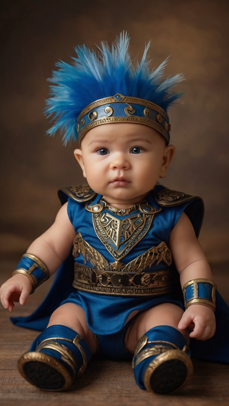 A Warrior Dressed Baby - Warrior Names - Baby Journey